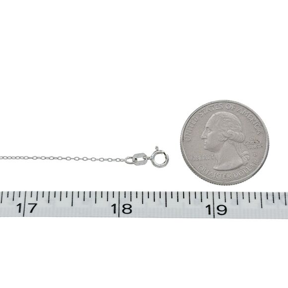 Vintage SU Thailand Sterling Silver 925 0.7mm Chain Link Necklace 18.5" - Picture 2 of 3